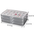 thumbnail image 2 of Boîte de Rangement pour Enfants Boîte de Collection Rock Boîte de Rangement pour Bijoux avec 54 Compartiments Capacité Couvercle Transparent Étanche à l'Humidité Trois Couches, 2 of 8
