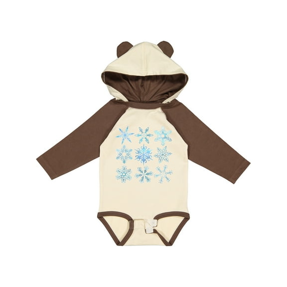 Inktastic Winter Snowflakes Boys or Girls Long Sleeve Baby Bodysuit