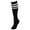 Black with White, variant on Striped Top Ribbed Tube Socks (4 Pair Pack)