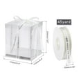 thumbnail image 2 of Clear Cake Box, 10Pack 7"x7"x8"  Tall Cake Boxes with Ribbon for 8 Inch Cake Packing Carry  for Birthday (White), 2 of 6