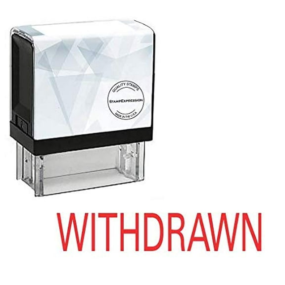 StampExpression - WITHDRAWN Office Self Inking Rubber Stamp - Red Ink (A-5420)