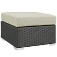 thumbnail image 4 of Modern Contemporary Urban Design Outdoor Patio Balcony Five PCS Sectional Sofa Set, Beige, Rattan, 4 of 6