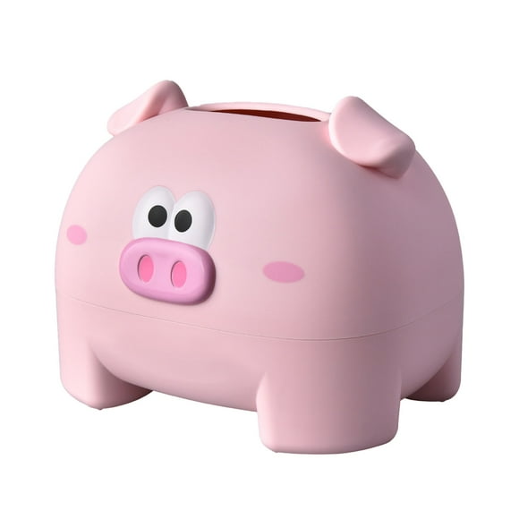 Caja de almacenamiento de pañuelos Nikou Decorativa Cerdo Rosa