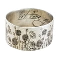 thumbnail image 2 of Clearance! Rings Kitecy Drawelry Personalized Birth Flower Ring Sterling Silver Engraved Month Floral 15 Wildflowers Daisy Finger Forever Love Wedding Promise Couple Rings Band Jewelry Gifts for Her, 2 of 7
