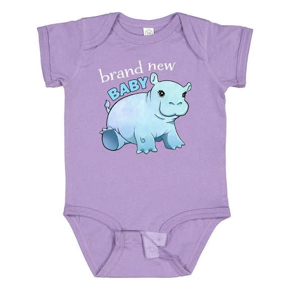 Inktastic Brand New Baby Cute Baby Hippo Boys or Girls Baby Bodysuit