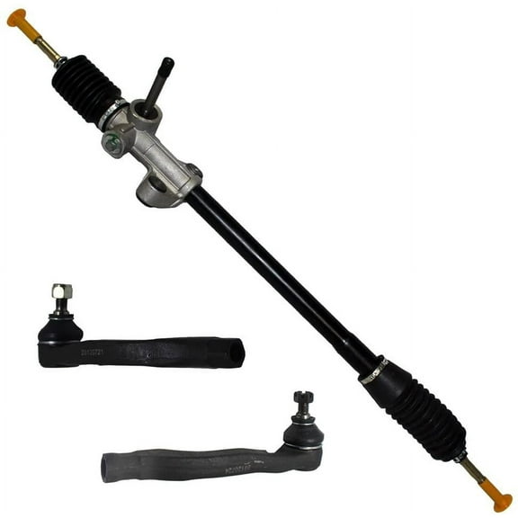 Detroit Axle Complete Manual Power Steering Rack & Pinion Assembly   All 4 Inner & Outer Tie Rod Ends- Lifetime Warranty