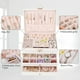 thumbnail image 3 of Joyero, Organizador de Joyas con 2 Cajones, Joyero de Cuero de 3 Capas con Cerradura, Joyero para Collar, Pendientes, Pulsera, Blanco TUNC Sencillez, 3 of 5