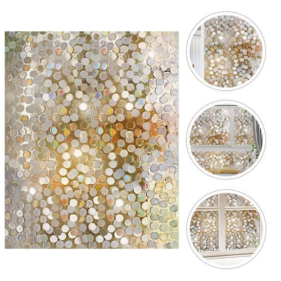 Raindrops 1 Roll Privacy Window Film Dot Pattern Static Cling Glass Door Film Window Cling