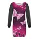 thumbnail image 4 of Vestido estampado para mujer de moda Perspectiva de malla transparente Manga larga Cuello en V Pompotops hdfakjf2359, 4 of 5