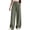 Army Green, variant on Women'S High Waist Slim Fit Draped Casual Tie Front Wide Leg Pants Blue XL