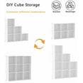 thumbnail image 6 of Cube Storage Organizer, Storage Cubes Shelves Bookshelf, 6 Cube Closet Organizers and Storage, DIY Stackable Plastic Clothes Organizer Shelving for Bedroom, Home, White, 6 of 9