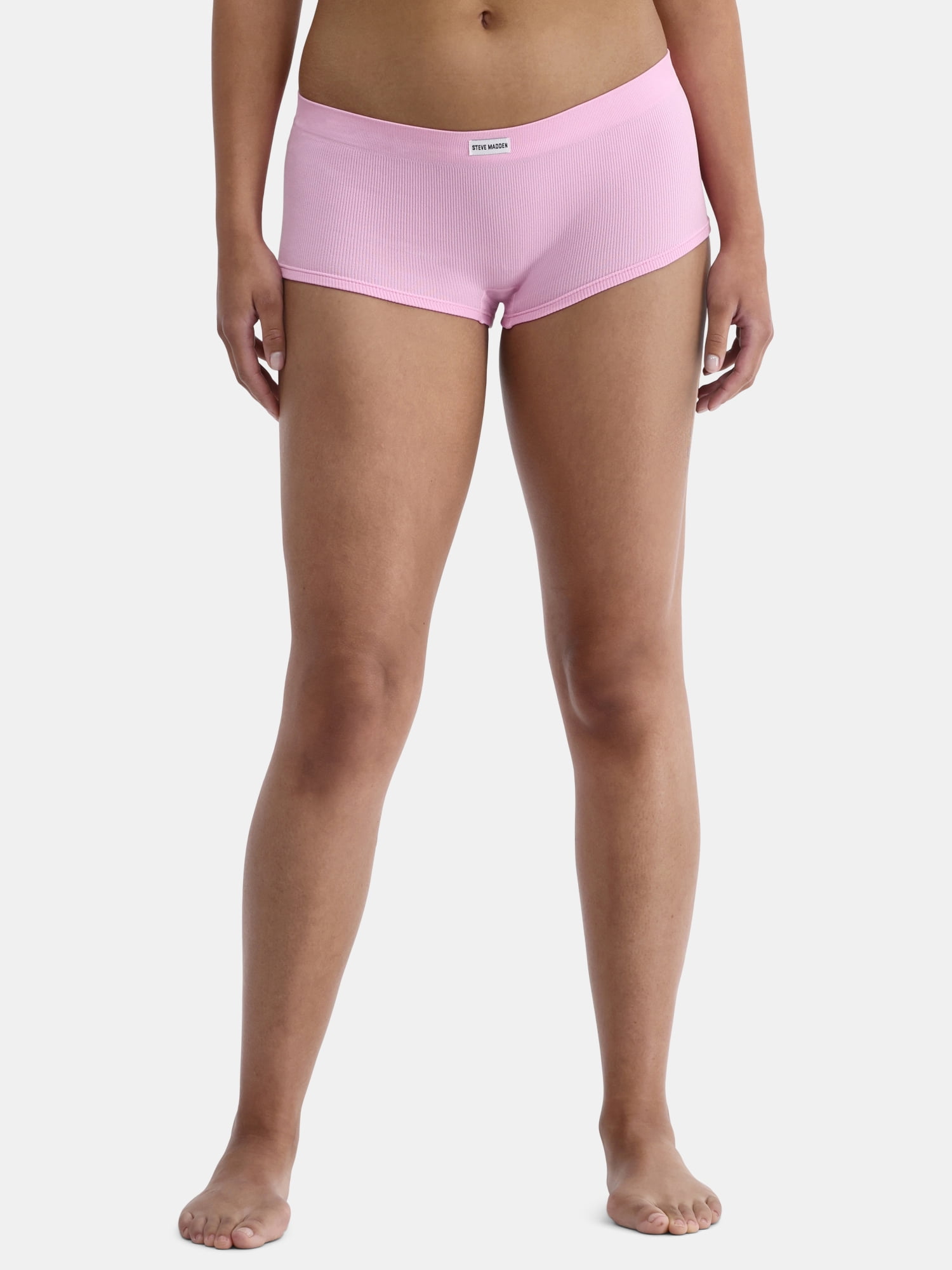 Steve Madden Women's Seamless Boyshort Panties, 5-Pack, Sizes S-XL