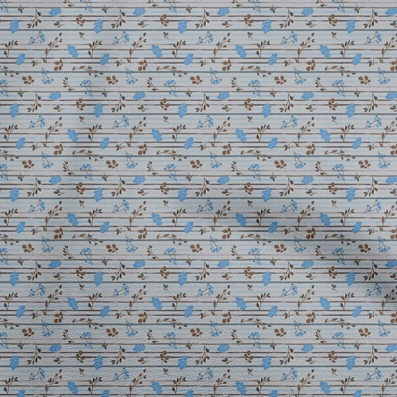oneOone Cotton Cambric Light Blue Fabric Autumn Quilting Supplies Print Sewing Fabric By The Yard 56 Inch Wide