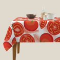 thumbnail image 3 of Wukai Tomatoes Waterproof Tablecloth for Kitchen Dining, Fits Square Tables for 2-4 Seats -54"x54", 3 of 7