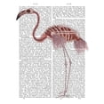 thumbnail image 2 of Fab Funky 12x14 Gold Ornate Wood Framed with Double Matting Museum Art Print Titled - Flamingo Skeleton, 2 of 4