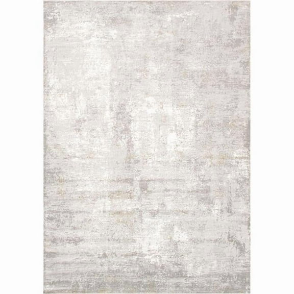 Pasargad Home Stella Collection Power-Loomed Light Grey Area Rug- 5' x 8', For Indoor Space and all Age of Group