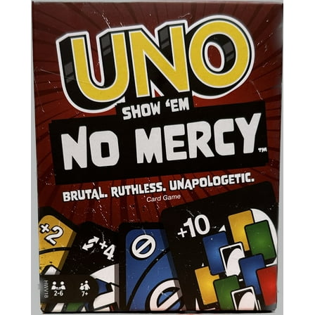 Mattel UNO Show 'Em No Mercy Brutal, Ruthless, Unapologetic, Card Game