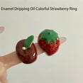 thumbnail image 3 of YongCo Creative Resin Strawberry/Fruit Rings for Jewelry Collectors Handmade Accessory for Fashion Enthusiasts, 3 of 13