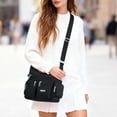 thumbnail image 4 of BadPiggies Women Nylon Shoulder Handbag Roomy Multi Pockets Bag Ladies Crossbody Purse Fashion Tote Top Handle Satchel, 4 of 10