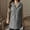 Gray, variant on Long Puffer Vest Women Lightweight Sleeveless Quilted Jackets Zip Up Stand Collar Coat Outerwear Brown XL