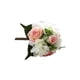 thumbnail image 2 of Ramo de flores artificiales Matsuzay cabezas de Hortensia falsas rosas realistas Rosa claro, 2 of 6