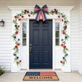 thumbnail image 6 of CuiLiyq 4th of July Flower Garland, 6.56 Ft Red White Blue Tinsel Vine, Patriotic Decoration for Staircase Railing Doorway, 6 of 6
