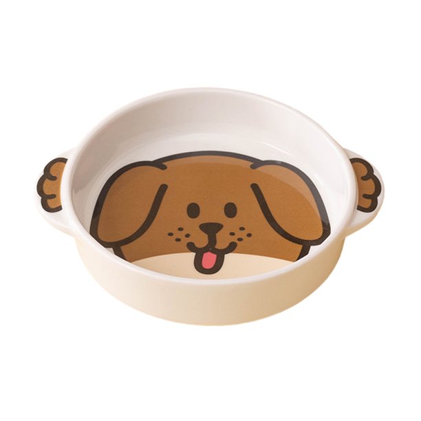Cuenco de cerámica para comida de perros y gatos, cuenco de comida para gatos a prueba de derrames, de gran capacidad, con doble oreja, protección de la columna Cervical, para cachorros de interior L