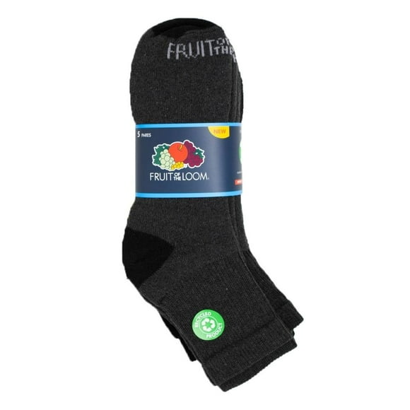 Calcetas Fruit Of The Loom para Hombre, Quarter Afelpado y Anatómico 5 Pares Multicolor Unitalla