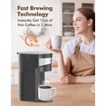 thumbnail image 6 of SiFENE Mini 2-in-1 Single Serve Coffee Maker - K Cup & Ground, Descaling, Red, 6 of 7