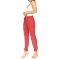 thumbnail image 4 of Women's Casual Solid Drawstring Elastic Waist Jogger Pants with Pockets, 4 of 6