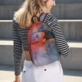 thumbnail image 5 of Honeii Colorful Abstract Waves Print Canvas Backpack for School & Outdoor,Laptop Excursion Backpack,Notebook School Bookbag For Men Women,for Work, Travel, and Everyday Use-Small, 5 of 5