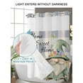 thumbnail image 4 of No Hook Cloth Fabric Shower Curtain with Snap in Liner, Rustic Gnome Waterproof Shower Curtains Set with See Through Top Window, Spring Flowers Butterfly Purple Check Bath Curtains Shower 36"x78", 4 of 6