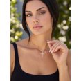 thumbnail image 5 of KeyStyle Cross Necklace for Women 18K White Gold Plated Large Cross Pendant Dainty Hypoallergenic Chain Jewelry Gift for Her, 5 of 10
