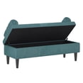 thumbnail image 3 of Modern Storage Ottoman, Aqua, 3 of 7