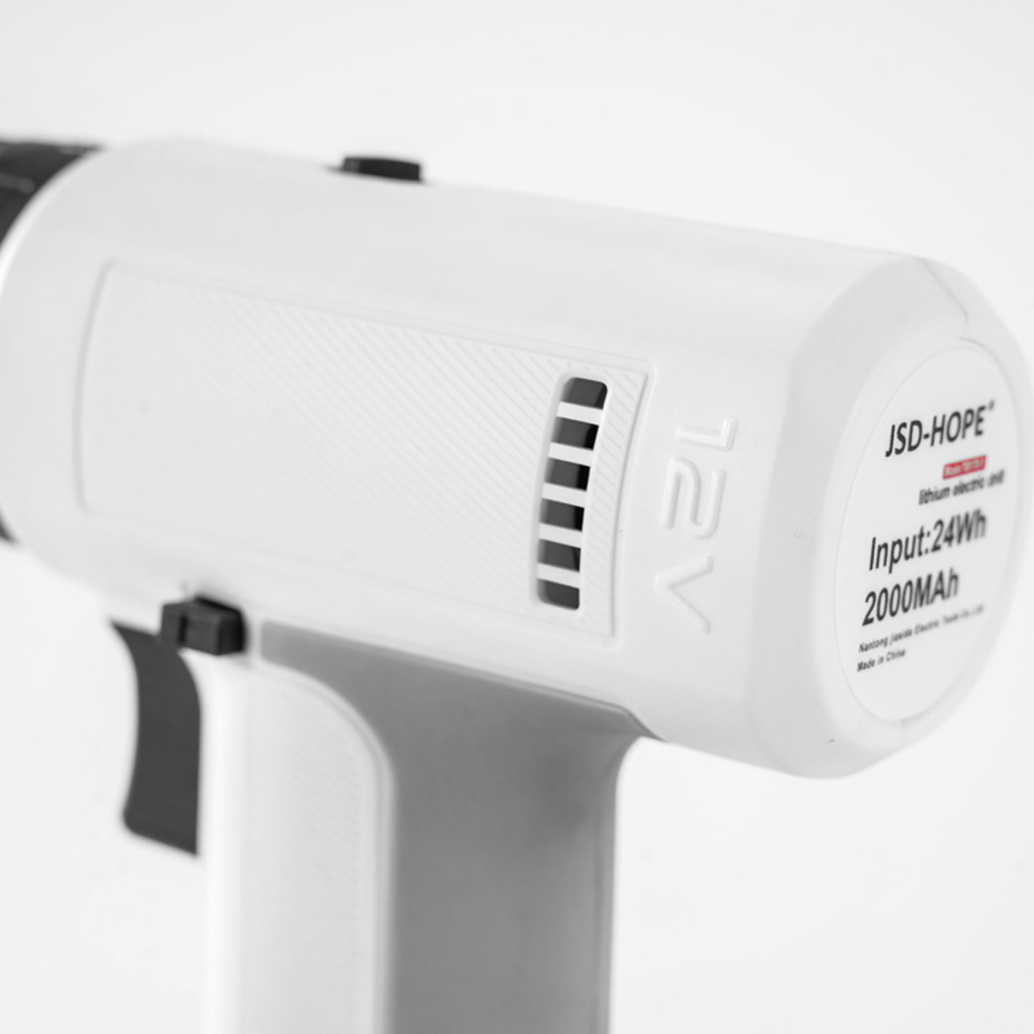 White Smart Brushless Impact Drill, Cordless Lithium-ion Drill Driver for Home Use