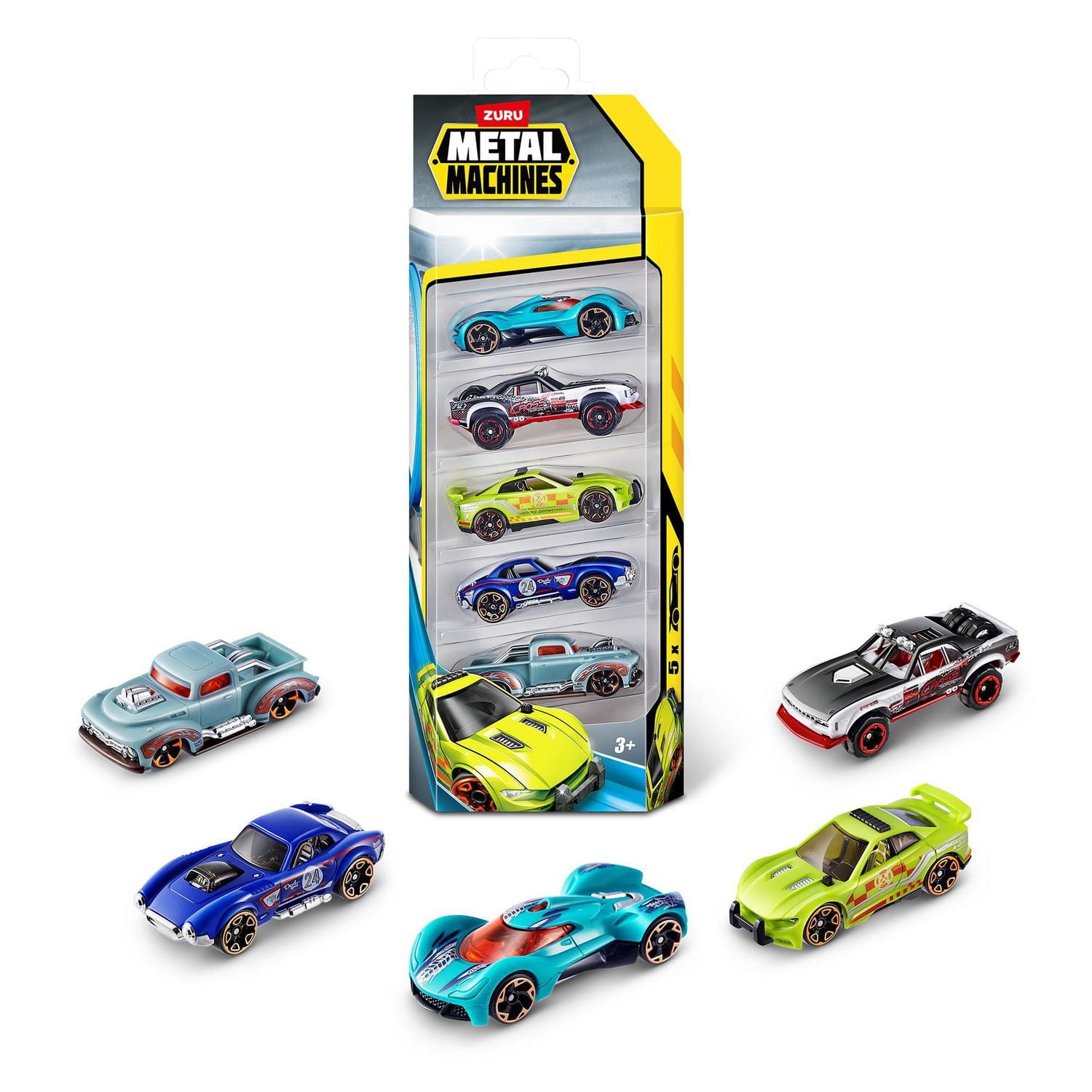 Metal Machines Mini Racing Car Toy 5 Pack Series 2 by ZURU (Styles May Vary)