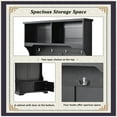 thumbnail image 4 of Hall Tree with Bench and Shoe Storage, 3 In 1 Entryway Bench with Coat Rack, Mudroom Bench with Storage and 4 Double Hooks, Entryway Furniture for Hallway (Black, 40"L x 18.5"W x 72"H), 4 of 9