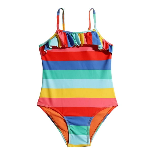 JDEFEG Toddler Bathing Suits for Girls 4T Girls' Swimsuit Thin Straps ...