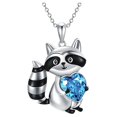 thumbnail image 2 of Cadenas de Mapache RaccoonNeck01 1Pza Mapache Plata/Azul Metal Cadena y Dije., 2 of 5