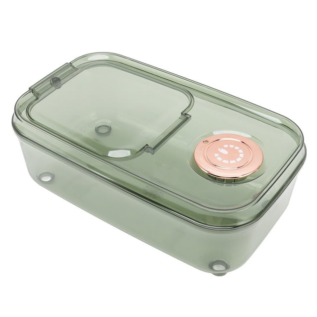Conteneur de Stockage de Grains, Conteneur à Riz Magnétique pour Nourriture pour Animaux 10KG Transparent Vert