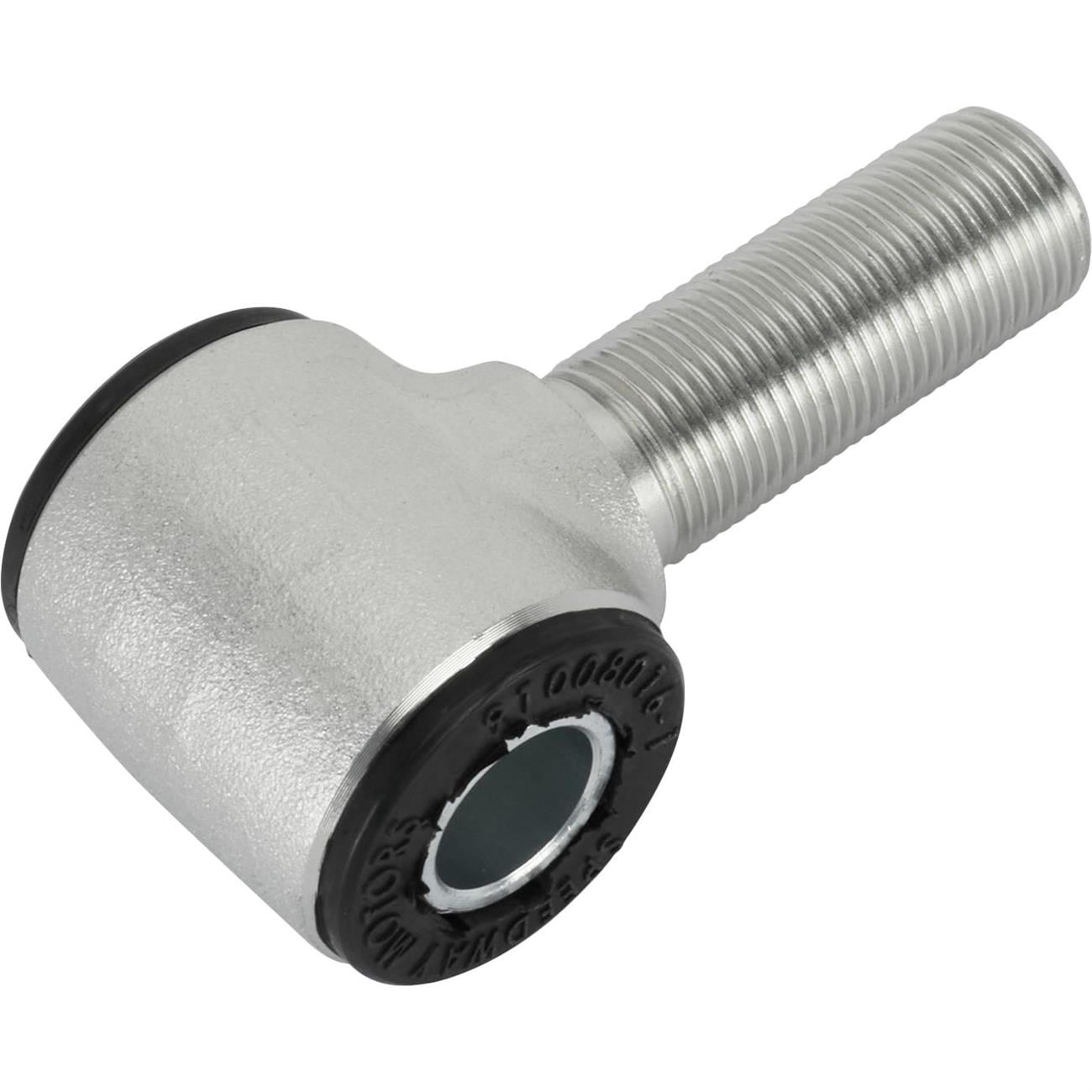 Speedway Motors Forged 4-Bar Rod End, 3/4-16 RH Thread, Zinc Plated - Polyurethane Bushing, Steel Construction - Ideal for Suspension Link with Smooth, Comfortable Ride - Corrosion Resistant