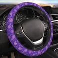 thumbnail image 2 of DouZhe Purple Paisley Prints Steering Wheel Cover, Universal 15 inch Anti-Slip Odorless Elastic Art Design Graphic Car Steering Wheels Cover for Women Men, 2 of 7
