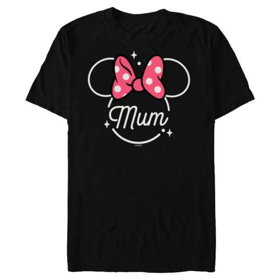 Disney Minnie Mouse Mum Head Icon Magic Mother’s Day - Short Sleeve Blended T-Shirt for Adults - Customized-Black