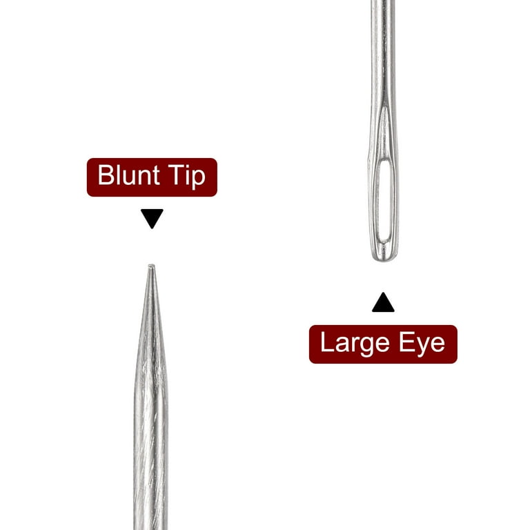 55pcs Hand Sewing Needles Set Stainless Steel Iron Silver Eye Needles Self Threading Household Diy Craft