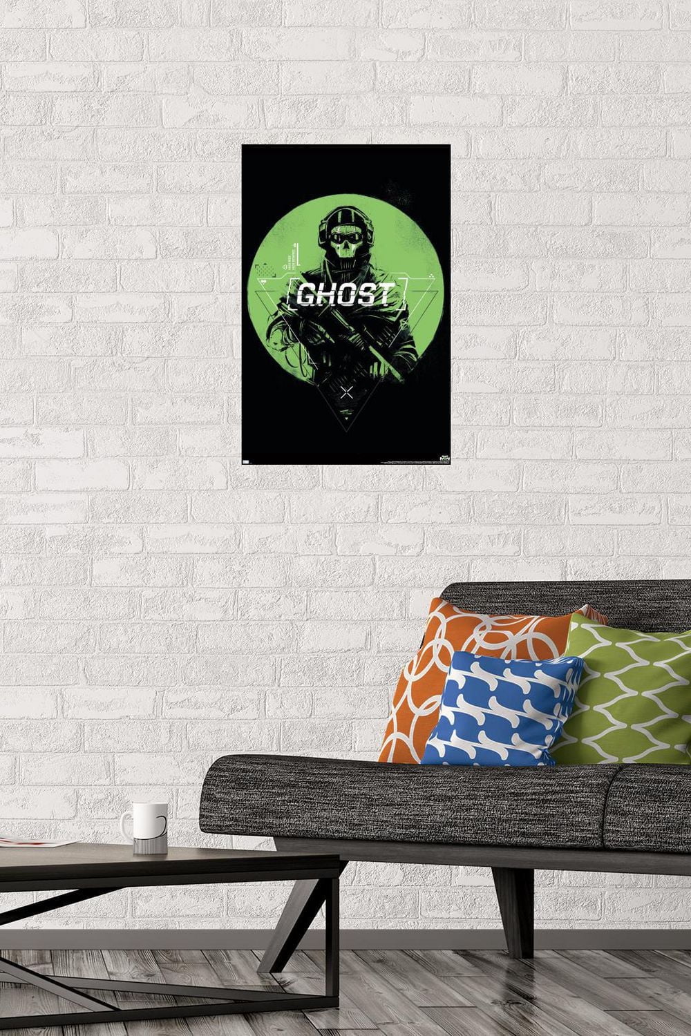 Call of Duty: Modern Warfare 2 - Ghost Emblem Wall Poster, 22.375" x 34"