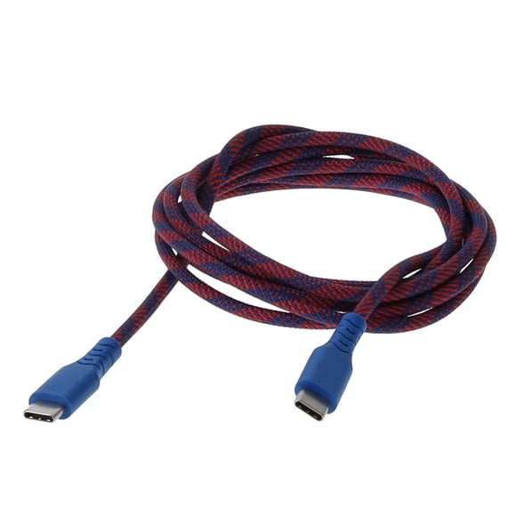 Rove 6ft USB-C to C Braided Cable RV6FTUSBCC Long Charging Cord for Mobile Devices-Assorted