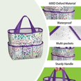 thumbnail image 4 of Garden Tool Bag,Pioneer Flower Floral Print Pattern Garden Tool Organizer,Garden Gifts,Waterproof Multi-Pocket Garden Tool Storage 11.8x5.5x11.4 Inch(Tools NOT Included), 4 of 6