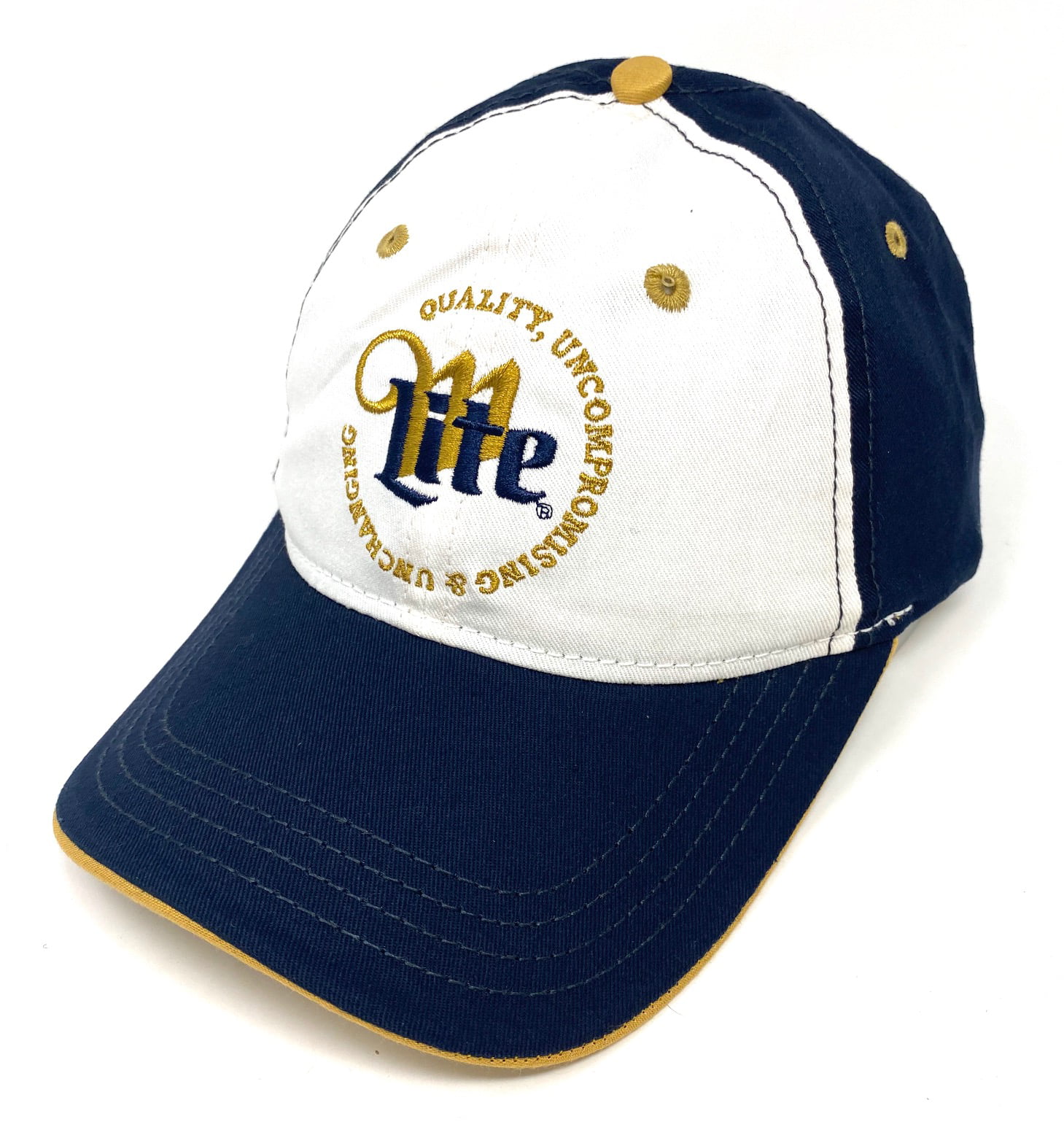 NEW Miller Lite Baseball Cap Snapback Hat 100% Cotton Adjustable One Size Navy 