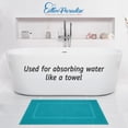 thumbnail image 6 of Cotton Paradise 100% Cotton Bath Mats for Bathroom Floor Set of 2 Pack, 20x34 Soft Absorbent Washable Quick Dry Tub Bathmat, Aqua Blue, 6 of 7