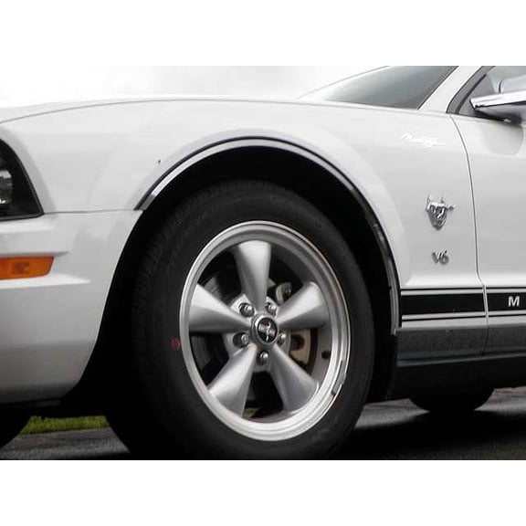 Stainless Steel Wheel Well Trim 4Pc Fits 2005-2009 Ford Mustang WQ45351 QAA